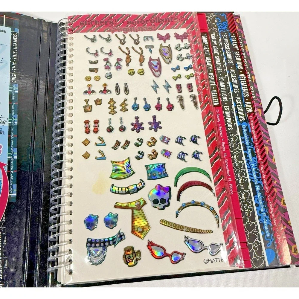 Monster High Activity Book Lot Kids Multicolor Sticker Stylist Neon Coloring